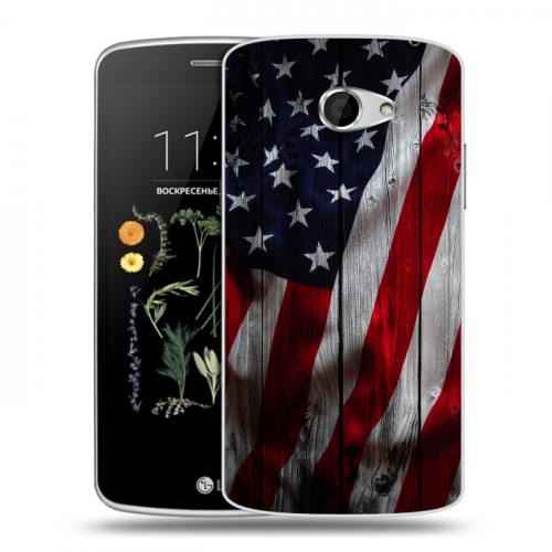 Дизайнерский силиконовый чехол для LG K5 Флаг США