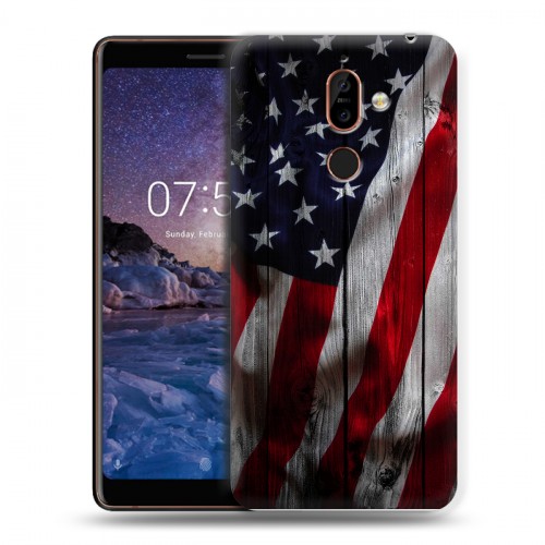 Дизайнерский пластиковый чехол для Nokia 7 Plus Флаг США