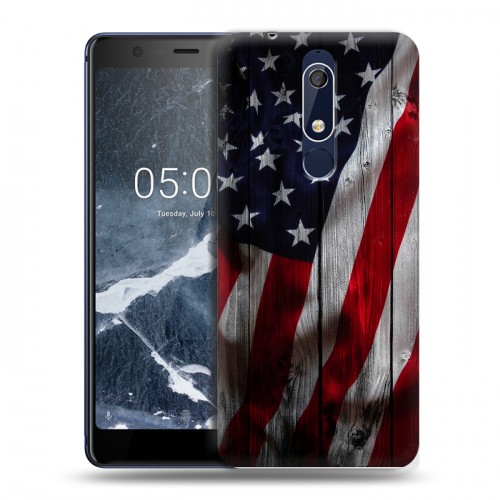 Дизайнерский пластиковый чехол для Nokia 5.1 Флаг США