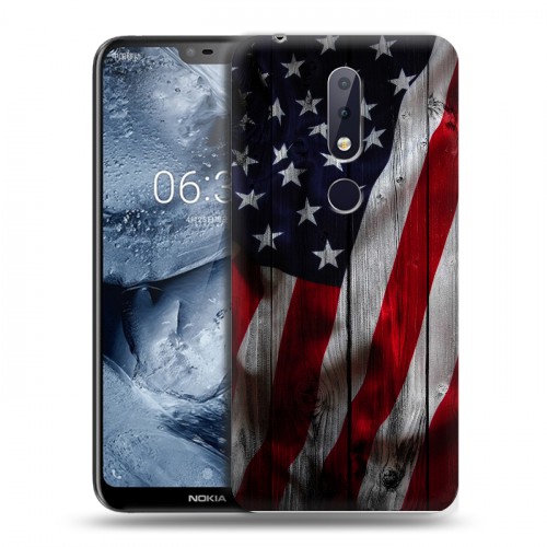 Дизайнерский пластиковый чехол для Nokia 6.1 Plus Флаг США