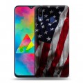 Дизайнерский пластиковый чехол для Samsung Galaxy M20 Флаг США