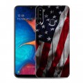 Дизайнерский пластиковый чехол для Samsung Galaxy A20s Флаг США