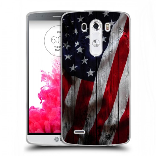 Дизайнерский пластиковый чехол для LG G3 (Dual-LTE) Флаг США