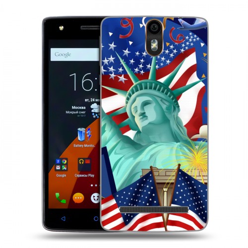 Дизайнерский силиконовый чехол для Wileyfox Storm Флаг США