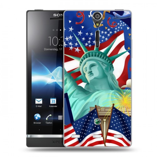 Дизайнерский пластиковый чехол для Sony Xperia S Флаг США