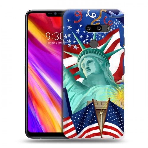 Дизайнерский пластиковый чехол для LG G8 ThinQ Флаг США