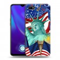 Дизайнерский силиконовый с усиленными углами чехол для OPPO A1k Флаг США