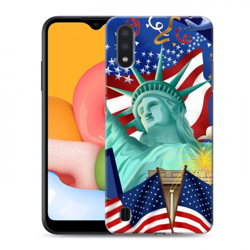 Дизайнерский силиконовый чехол для Samsung Galaxy M01 Флаг США