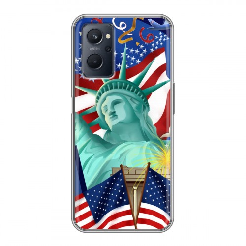 Дизайнерский силиконовый с усиленными углами чехол для Realme 9i Флаг США