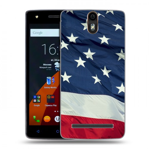 Дизайнерский силиконовый чехол для Wileyfox Storm Флаг США