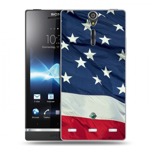 Дизайнерский пластиковый чехол для Sony Xperia S Флаг США