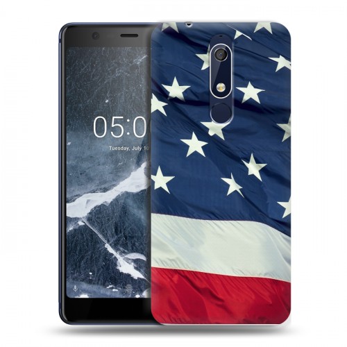 Дизайнерский пластиковый чехол для Nokia 5.1 Флаг США