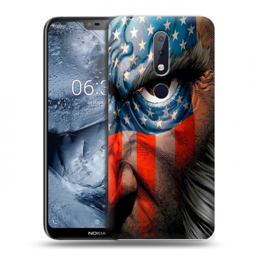 Дизайнерский силиконовый чехол для Nokia 6.1 Plus Флаг США