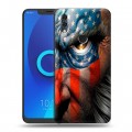 Дизайнерский силиконовый чехол для Alcatel 5V Флаг США