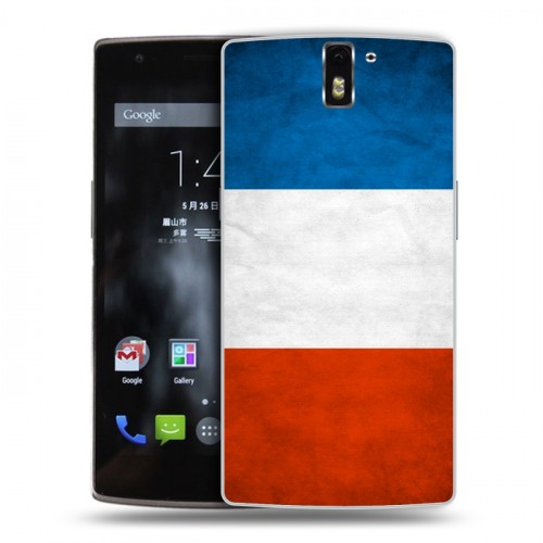 Дизайнерский силиконовый чехол для OnePlus One Флаг Франции