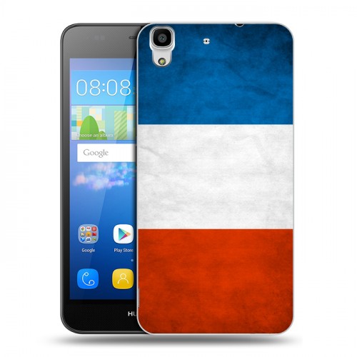 Дизайнерский пластиковый чехол для Huawei Y6 Флаг Франции