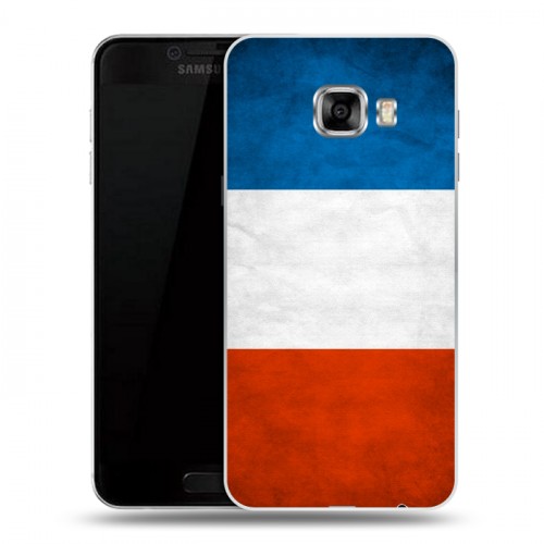 Дизайнерский пластиковый чехол для Samsung Galaxy C5 Флаг Франции