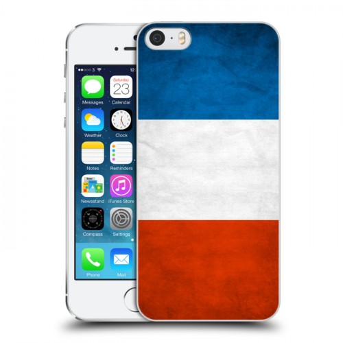 Дизайнерский пластиковый чехол для Iphone 5s Флаг Франции
