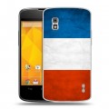 Дизайнерский пластиковый чехол для LG Google Nexus 4 Флаг Франции
