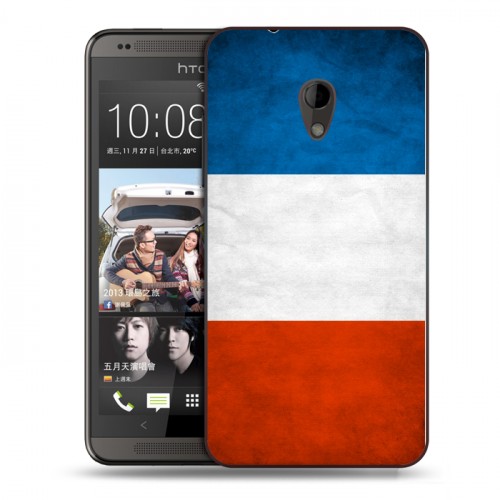 Дизайнерский пластиковый чехол для HTC Desire 700 Флаг Франции