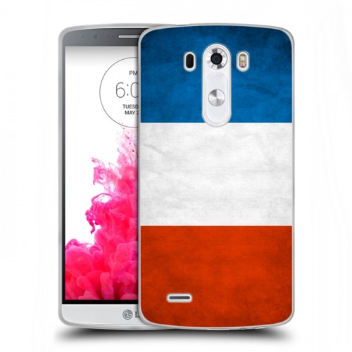 Дизайнерский пластиковый чехол для LG G3 (Dual-LTE) Флаг Франции