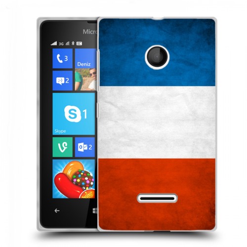 Дизайнерский пластиковый чехол для Microsoft Lumia 435 Флаг Франции