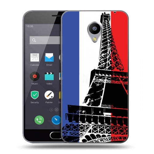 Дизайнерский пластиковый чехол для Meizu M2 Note Флаг Франции