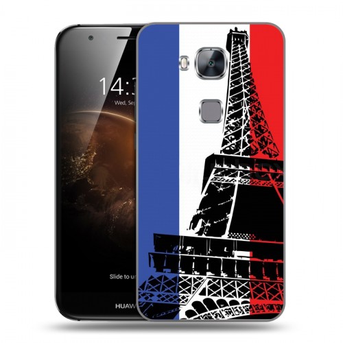 Дизайнерский силиконовый чехол для Huawei G8 Флаг Франции