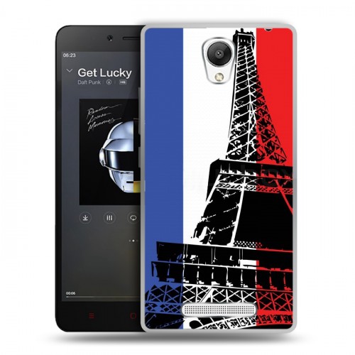 Дизайнерский силиконовый чехол для Xiaomi RedMi Note 2 Флаг Франции