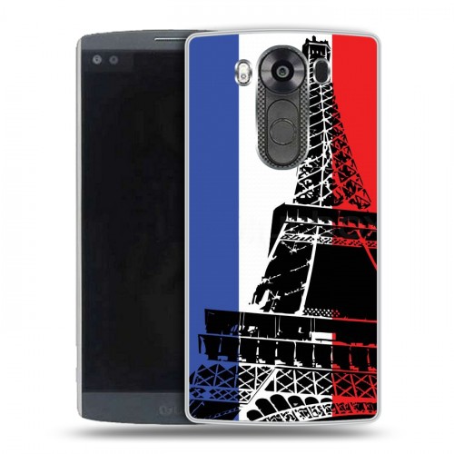 Дизайнерский пластиковый чехол для LG V10 Флаг Франции