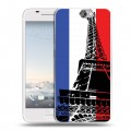 Дизайнерский пластиковый чехол для HTC One A9 Флаг Франции