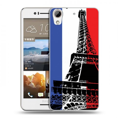 Дизайнерский пластиковый чехол для HTC Desire 728 Флаг Франции