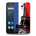 Дизайнерский силиконовый чехол для Alcatel One Touch Pixi 4 (6) Флаг Франции