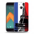 Дизайнерский пластиковый чехол для HTC 10 Флаг Франции