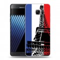 Дизайнерский пластиковый чехол для Samsung Galaxy Note 7 Флаг Франции
