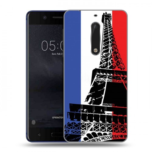 Дизайнерский пластиковый чехол для Nokia 5 Флаг Франции