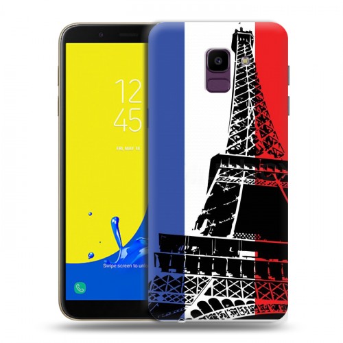 Дизайнерский пластиковый чехол для Samsung Galaxy J6 Флаг Франции