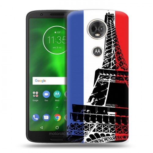 Дизайнерский пластиковый чехол для Motorola Moto E5 Plus Флаг Франции