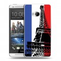 Дизайнерский пластиковый чехол для HTC One (M7) Dual SIM Флаг Франции