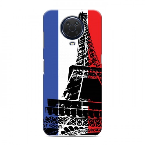 Дизайнерский силиконовый с усиленными углами чехол для Nokia G20 Флаг Франции