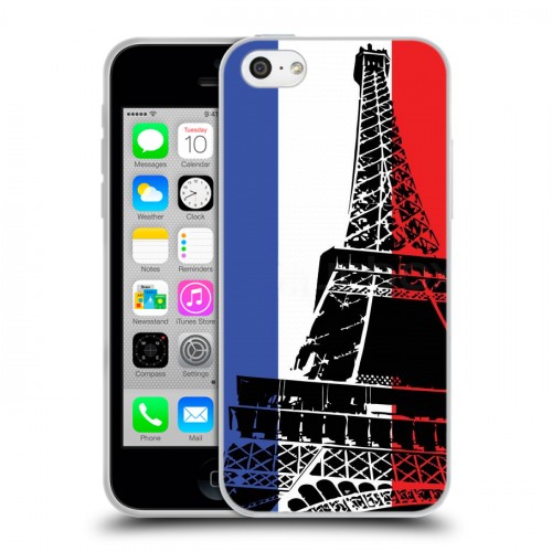 Дизайнерский пластиковый чехол для Iphone 5c Флаг Франции