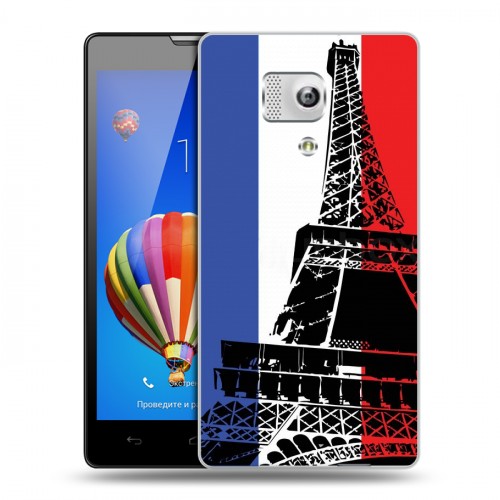 Дизайнерский пластиковый чехол для Huawei Honor 3 Флаг Франции
