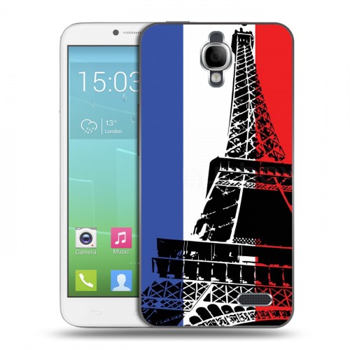 Дизайнерский силиконовый чехол для Alcatel One Touch Idol Флаг Франции