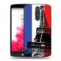 Дизайнерский пластиковый чехол для LG G3 Stylus Флаг Франции