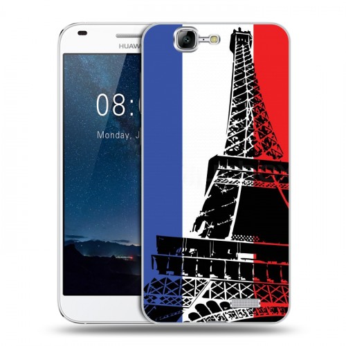 Дизайнерский пластиковый чехол для Huawei Ascend G7 Флаг Франции