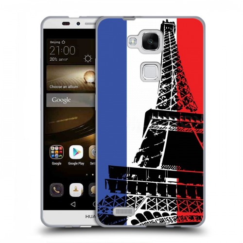 Дизайнерский силиконовый чехол для Huawei Ascend Mate 7 Флаг Франции