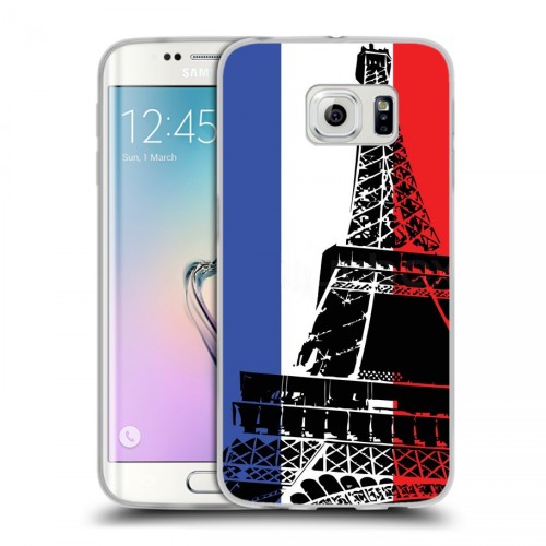 Дизайнерский пластиковый чехол для Samsung Galaxy S6 Edge Флаг Франции