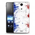 Дизайнерский пластиковый чехол для Sony Xperia TX Флаг Франции