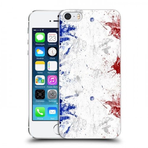 Дизайнерский пластиковый чехол для Iphone 5s Флаг Франции