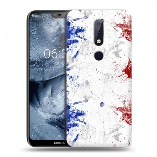 Дизайнерский пластиковый чехол для Nokia 6.1 Plus Флаг Франции